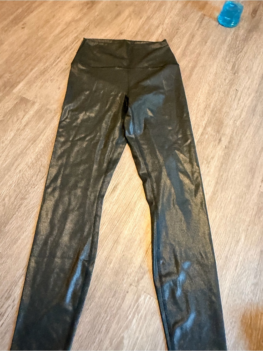 90 Degree By Reflex Black Faux Leather Leggings